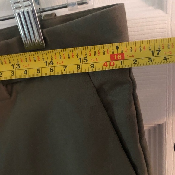 GAP  Tailored Crop Earth-tone Khaki size 8 Tall Trousers - Picture 14 of 16